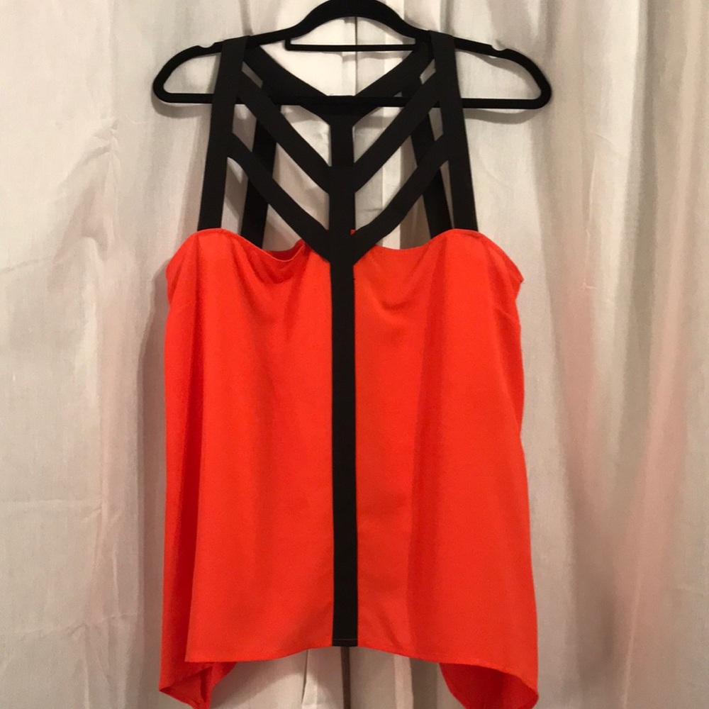 Orange and Black Tank